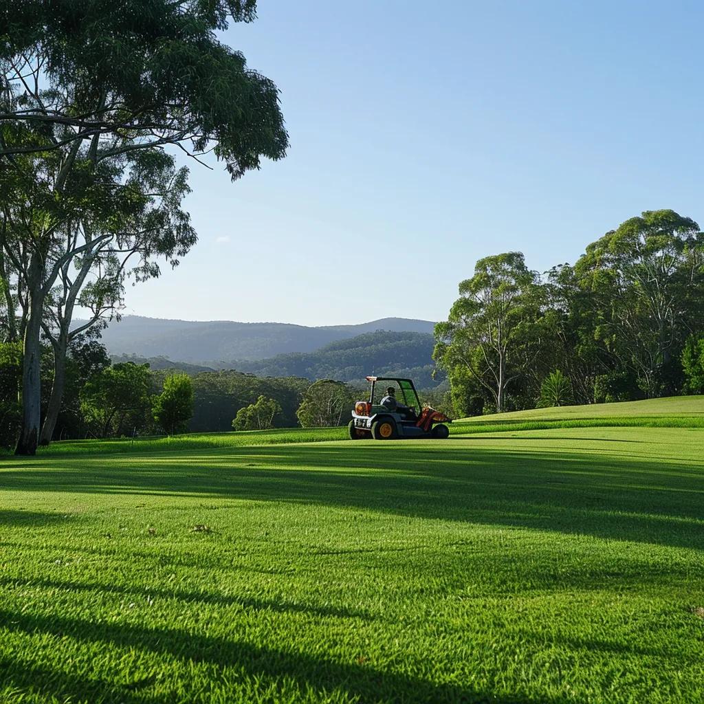 Professional mowing service in Alstonville with advanced equipment on a lush property