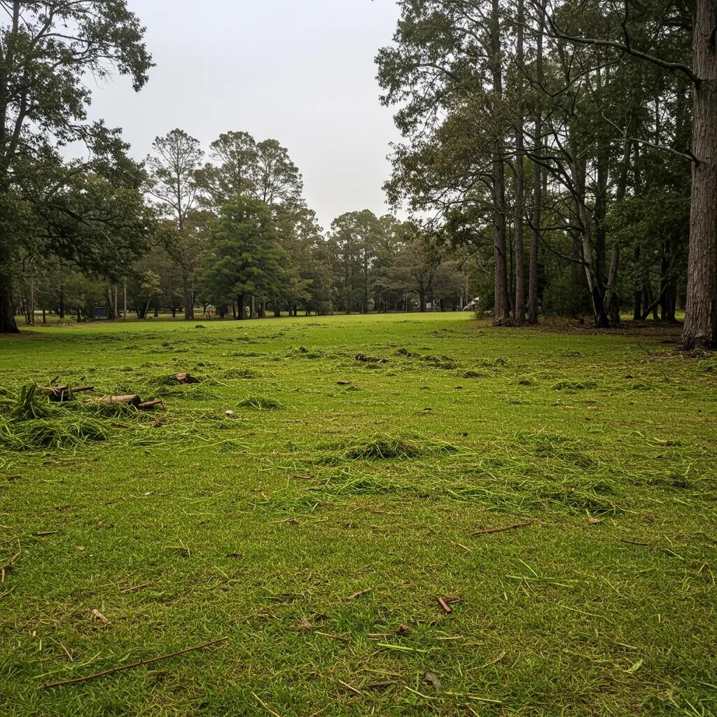 Well-mowed property illustrating fire safety measures through professional mowing